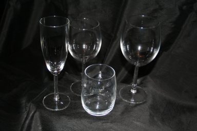 Lot de verres avec flûte